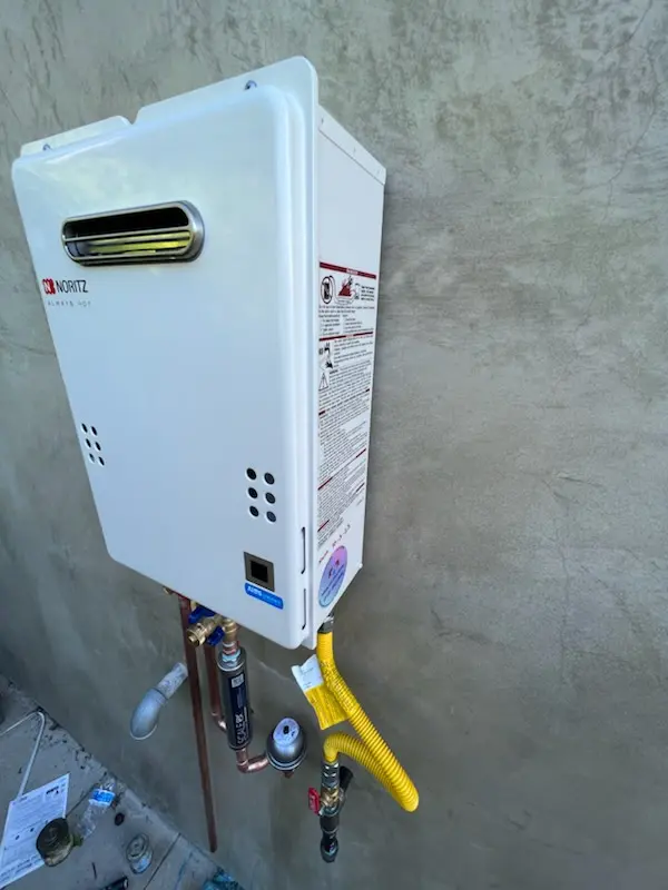 Tankless water heater installation for Cane Brake homes